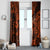Hawaii Hula Girl Window Curtain Polynesian Pattern Orange Version - Wonder Print Shop