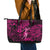Hawaii Hula Girl Leather Tote Bag Polynesian Pattern Pink Version - Wonder Print Shop