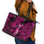 Hawaii Hula Girl Leather Tote Bag Polynesian Pattern Pink Version - Wonder Print Shop
