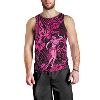 Hawaii Hula Girl Men Tank Top Polynesian Pattern Pink Version - Wonder Print Shop