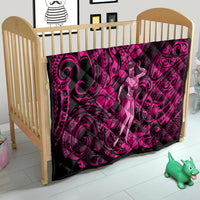 Hawaii Hula Girl Quilt Polynesian Pattern Pink Version - Wonder Print Shop