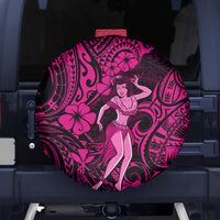 Hawaii Hula Girl Spare Tire Cover Polynesian Pattern Pink Version - Wonder Print Shop