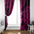 Hawaii Hula Girl Window Curtain Polynesian Pattern Pink Version - Wonder Print Shop