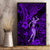 Hawaii Hula Girl Canvas Wall Art Hibiscus Hawaii Tribal Tattoo Purple Version - Wonder Print Shop