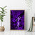 Hawaii Hula Girl Canvas Wall Art Hibiscus Hawaii Tribal Tattoo Purple Version - Wonder Print Shop