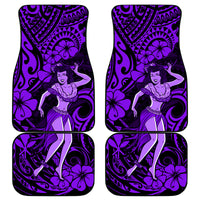 Hawaii Hula Girl Car Mats Hibiscus Hawaii Tribal Tattoo Purple Version - Wonder Print Shop