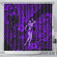 hawaii-hula-girl-shower-curtain-hibiscus-hawaii-tribal-tattoo-purple-version