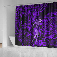 hawaii-hula-girl-shower-curtain-hibiscus-hawaii-tribal-tattoo-purple-version
