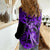 Hawaii Hula Girl Women Casual Shirt Hibiscus Hawaii Tribal Tattoo Purple Version - Wonder Print Shop
