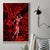 Hawaii Hula Girl Canvas Wall Art Hibiscus Hawaii Tribal Tattoo Red Version - Wonder Print Shop