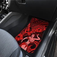 Hawaii Hula Girl Car Mats Hibiscus Hawaii Tribal Tattoo Red Version - Wonder Print Shop