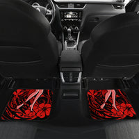 Hawaii Hula Girl Car Mats Hibiscus Hawaii Tribal Tattoo Red Version - Wonder Print Shop