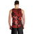 Hawaii Hula Girl Men Tank Top Hibiscus Hawaii Tribal Tattoo Red Version - Wonder Print Shop