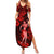Hawaii Hula Girl Summer Maxi Dress Hibiscus Hawaii Tribal Tattoo Red Version - Wonder Print Shop