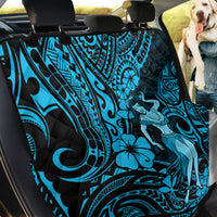 Hawaii Hula Girl Back Car Seat Cover Hibiscus Hawaii Tribal Tattoo Sky Blue Version - Wonder Print Shop