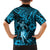 Hawaii Hula Girl Kid Hawaiian Shirt Hibiscus Hawaii Tribal Tattoo Sky Blue Version - Wonder Print Shop