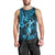Hawaii Hula Girl Men Tank Top Hibiscus Hawaii Tribal Tattoo Sky Blue Version - Wonder Print Shop