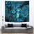 Hawaii Hula Girl Tapestry Hibiscus Hawaii Tribal Tattoo Sky Blue Version - Wonder Print Shop