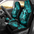 Hawaii Hula Girl Car Seat Cover Hibiscus Hawaii Tribal Tattoo Turquoise Version - Wonder Print Shop
