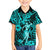 Hawaii Hula Girl Kid Hawaiian Shirt Hibiscus Hawaii Tribal Tattoo Turquoise Version - Wonder Print Shop