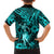 Hawaii Hula Girl Kid Hawaiian Shirt Hibiscus Hawaii Tribal Tattoo Turquoise Version - Wonder Print Shop
