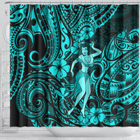 hawaii-hula-girl-shower-curtain-hibiscus-hawaii-tribal-tattoo-turquoise-version