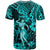 Hawaii Hula Girl T Shirt Hibiscus Hawaii Tribal Tattoo Turquoise Version - Wonder Print Shop