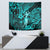 Hawaii Hula Girl Tapestry Hibiscus Hawaii Tribal Tattoo Turquoise Version - Wonder Print Shop