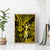 Hawaii Hula Girl Canvas Wall Art Hibiscus Hawaii Tribal Tattoo Yellow Version - Wonder Print Shop
