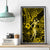 Hawaii Hula Girl Canvas Wall Art Hibiscus Hawaii Tribal Tattoo Yellow Version - Wonder Print Shop