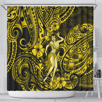 hawaii-hula-girl-shower-curtain-hibiscus-hawaii-tribal-tattoo-yellow-version