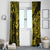 Hawaii Hula Girl Window Curtain Hibiscus Hawaii Tribal Tattoo Yellow Version - Wonder Print Shop