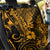 Hawaii Pineapple Back Car Seat Cover Paradise Flowers Pacific With Gold Polynesian Tribal - Wonder Print Shop