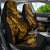 Hawaii Pineapple Car Seat Cover Paradise Flowers Pacific With Gold Polynesian Tribal - Wonder Print Shop