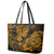 Hawaii Pineapple Leather Tote Bag Paradise Flowers Pacific With Gold Polynesian Tribal - Wonder Print Shop