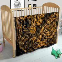 Hawaii Pineapple Quilt Paradise Flowers Pacific With Gold Polynesian Tribal - Wonder Print Shop