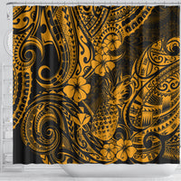 hawaii-pineapple-shower-curtain-paradise-flowers-pacific-with-gold-polynesian-tribal
