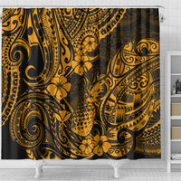 hawaii-pineapple-shower-curtain-paradise-flowers-pacific-with-gold-polynesian-tribal
