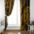 Hawaii Pineapple Window Curtain Paradise Flowers Pacific With Gold Polynesian Tribal - Wonder Print Shop