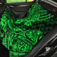 Hawaii Pineapple Back Car Seat Cover Paradise Flowers Pacific With Green Polynesian Tribal - Wonder Print Shop