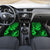 Hawaii Pineapple Car Mats Paradise Flowers Pacific With Green Polynesian Tribal - Wonder Print Shop