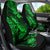 Hawaii Pineapple Car Seat Cover Paradise Flowers Pacific With Green Polynesian Tribal - Wonder Print Shop