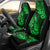 Hawaii Pineapple Car Seat Cover Paradise Flowers Pacific With Green Polynesian Tribal - Wonder Print Shop