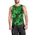 Hawaii Pineapple Men Tank Top Paradise Flowers Pacific With Green Polynesian Tribal - Wonder Print Shop