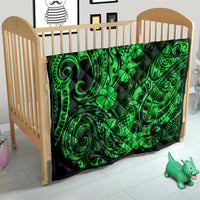 Hawaii Pineapple Quilt Paradise Flowers Pacific With Green Polynesian Tribal - Wonder Print Shop