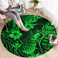 hawaii-pineapple-round-carpet-paradise-flowers-pacific-with-green-polynesian-tribal