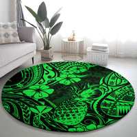 hawaii-pineapple-round-carpet-paradise-flowers-pacific-with-green-polynesian-tribal