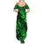Hawaii Pineapple Summer Maxi Dress Paradise Flowers Pacific With Green Polynesian Tribal - Wonder Print Shop