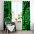 Hawaii Pineapple Window Curtain Paradise Flowers Pacific With Green Polynesian Tribal - Wonder Print Shop