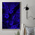 Hawaii Pineapple Canvas Wall Art Paradise Flowers Pacific With Navy Blue Polynesian Tribal - Wonder Print Shop